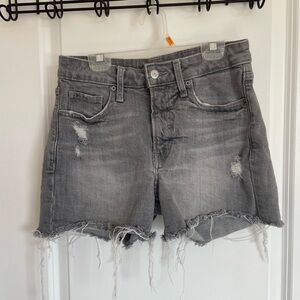 Old Navy Gray Jean Shorts with Distressed Frayed Hem